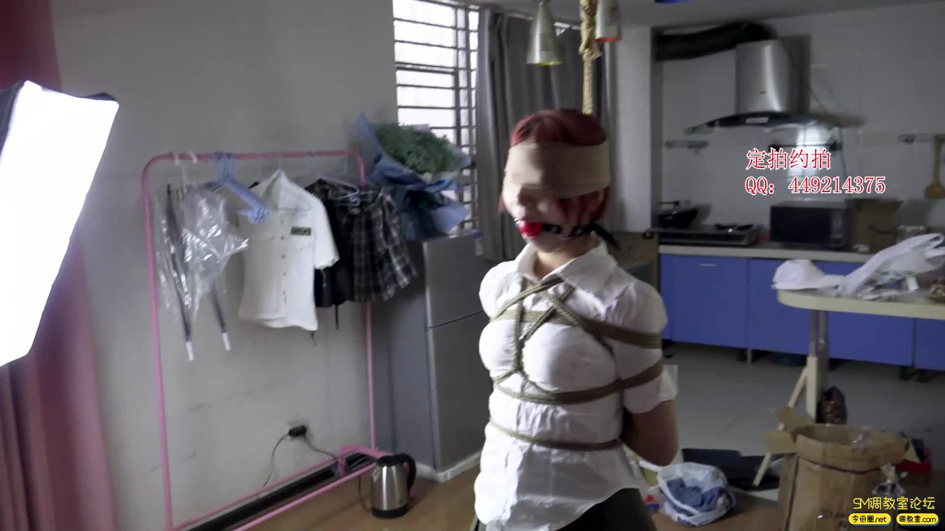 子衿原创 冰冰第一次尝试日式完美吊绑-视频截图5